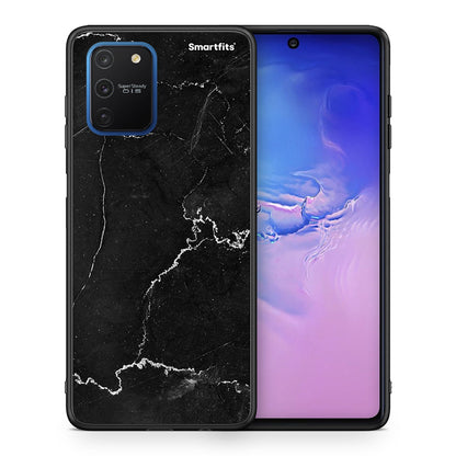 Θήκη Samsung Galaxy S10 Lite Marble Black από τη Smartfits με σχέδιο στο πίσω μέρος και μαύρο περίβλημα | Samsung Galaxy S10 Lite Marble Black case with colorful back and black bezels