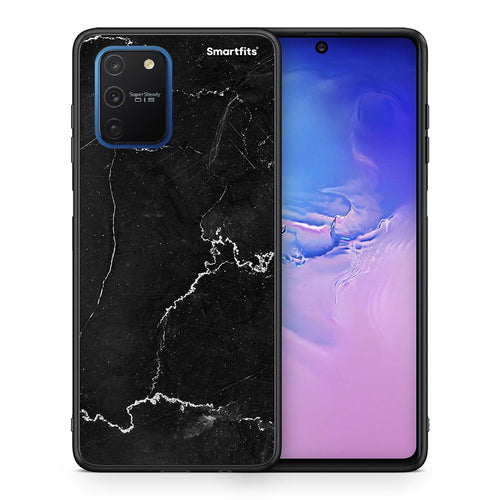 Θήκη Samsung Galaxy S10 Lite Marble Black από τη Smartfits με σχέδιο στο πίσω μέρος και μαύρο περίβλημα | Samsung Galaxy S10 Lite Marble Black case with colorful back and black bezels
