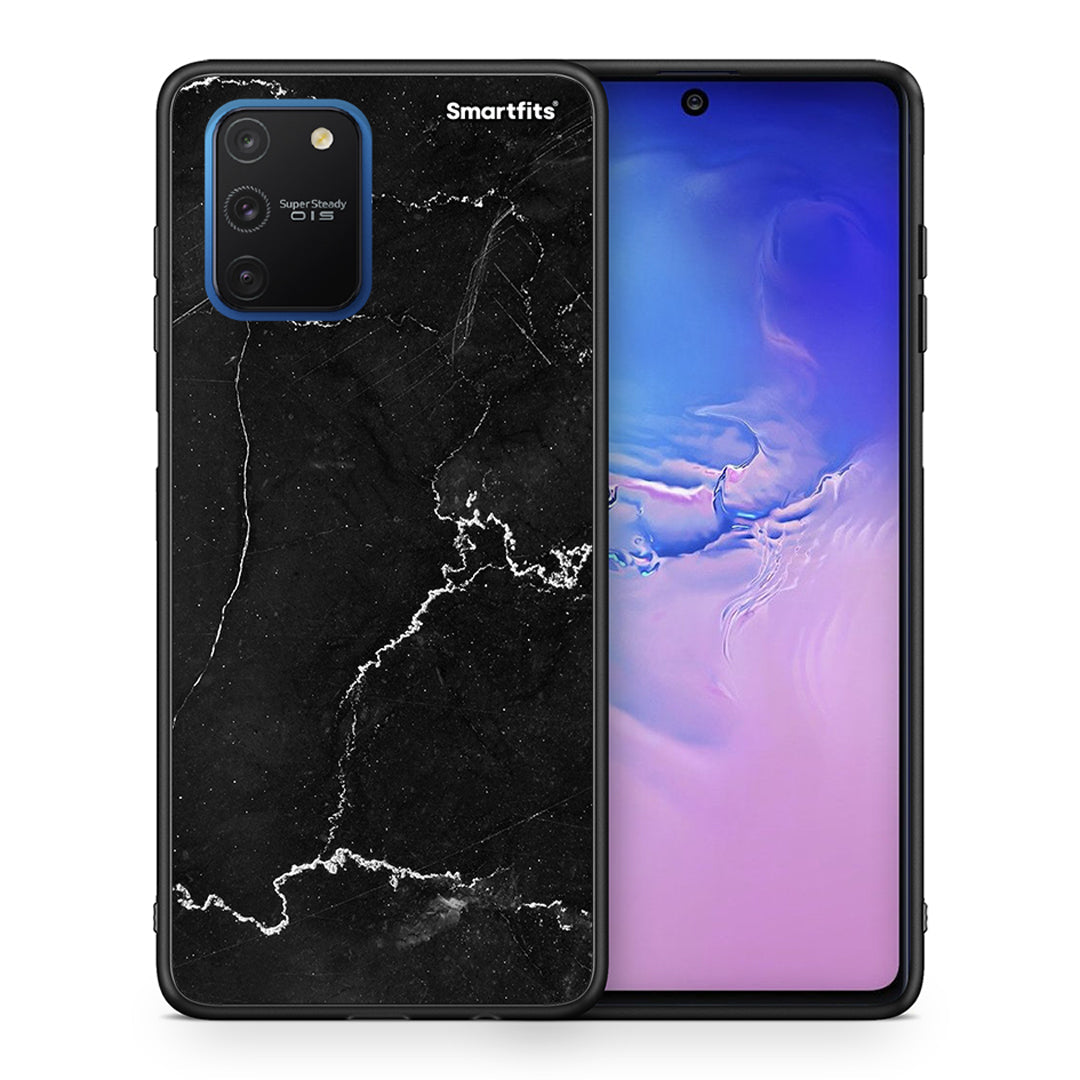 Θήκη Samsung Galaxy S10 Lite Marble Black από τη Smartfits με σχέδιο στο πίσω μέρος και μαύρο περίβλημα | Samsung Galaxy S10 Lite Marble Black case with colorful back and black bezels