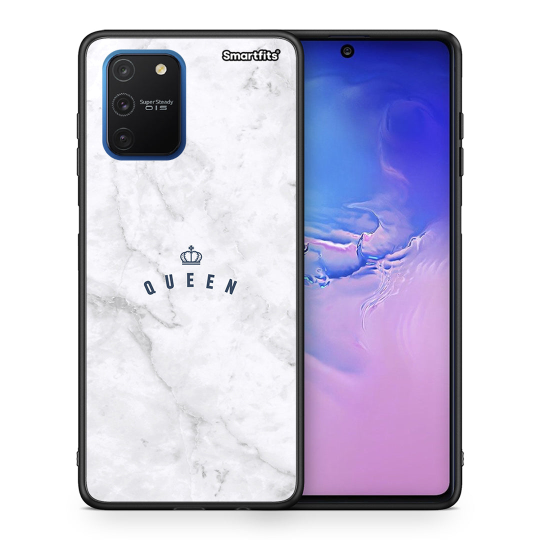 Θήκη Samsung Galaxy S10 Lite Queen Marble από τη Smartfits με σχέδιο στο πίσω μέρος και μαύρο περίβλημα | Samsung Galaxy S10 Lite Queen Marble case with colorful back and black bezels