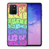 Thumbnail for Θήκη Samsung Galaxy S10 Lite Melting Rainbow από τη Smartfits με σχέδιο στο πίσω μέρος και μαύρο περίβλημα | Samsung Galaxy S10 Lite Melting Rainbow case with colorful back and black bezels