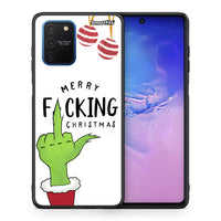 Thumbnail for Θήκη Samsung Galaxy S10 Lite Merry F Xmas από τη Smartfits με σχέδιο στο πίσω μέρος και μαύρο περίβλημα | Samsung Galaxy S10 Lite Merry F Xmas case with colorful back and black bezels