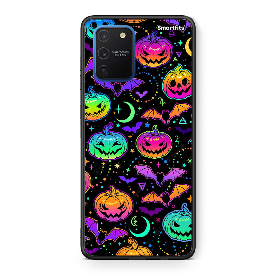 Samsung Galaxy S10 Lite Neon Halloween θήκη από τη Smartfits με σχέδιο στο πίσω μέρος και μαύρο περίβλημα | Smartphone case with colorful back and black bezels by Smartfits