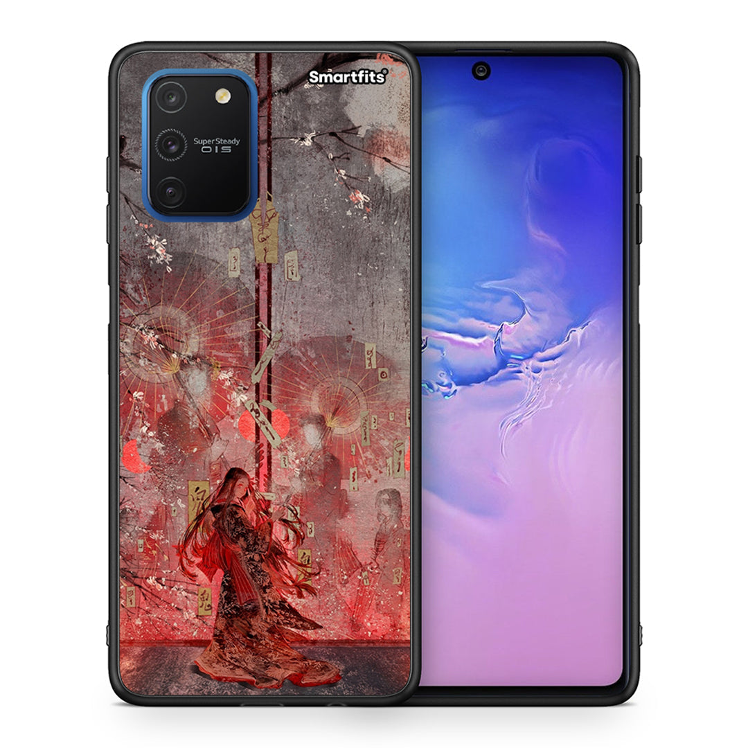 Θήκη Samsung Galaxy S10 Lite Nezuko Kamado από τη Smartfits με σχέδιο στο πίσω μέρος και μαύρο περίβλημα | Samsung Galaxy S10 Lite Nezuko Kamado case with colorful back and black bezels