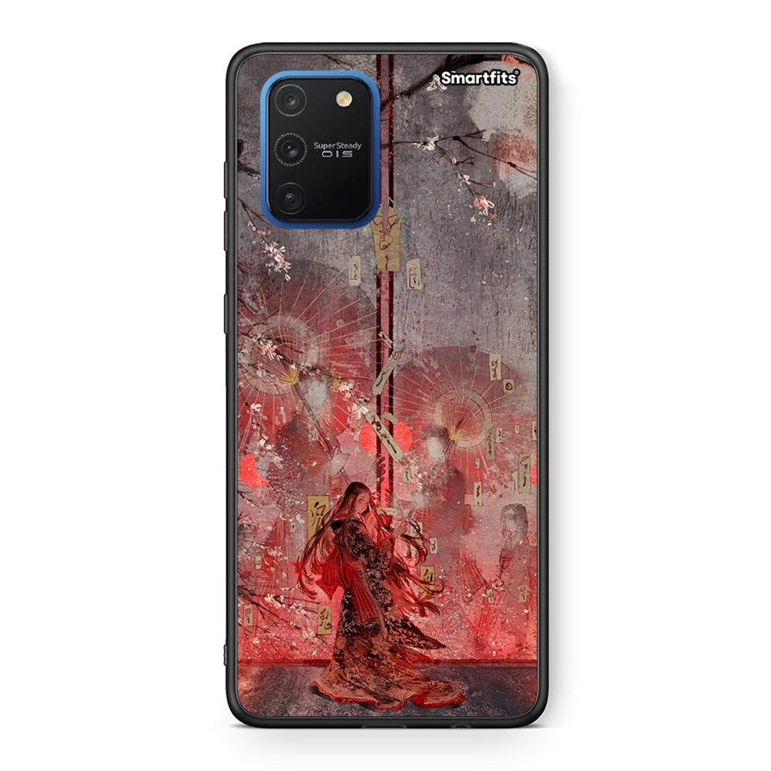 Samsung Galaxy S10 Lite Nezuko Kamado θήκη από τη Smartfits με σχέδιο στο πίσω μέρος και μαύρο περίβλημα | Smartphone case with colorful back and black bezels by Smartfits