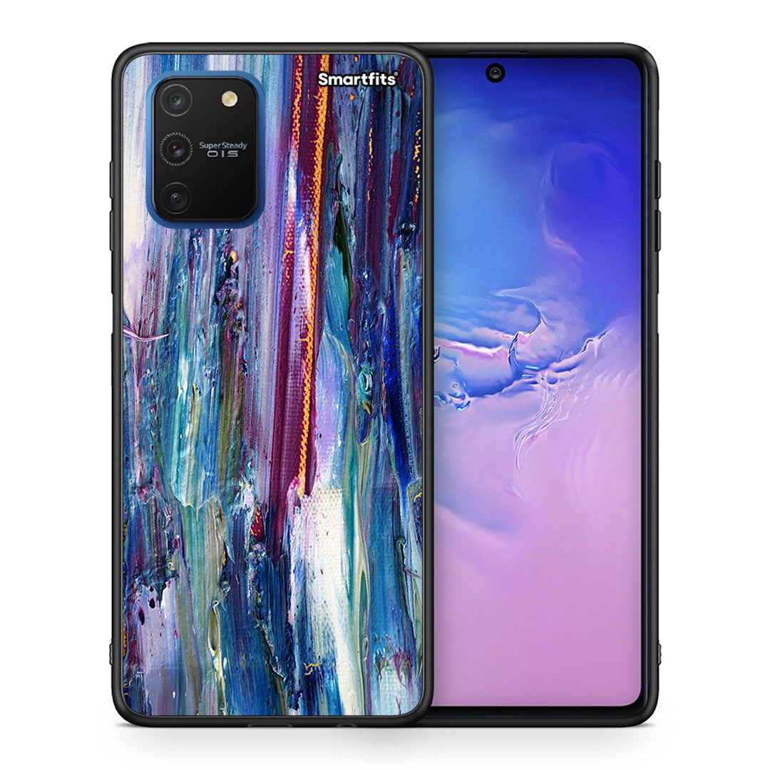 Θήκη Samsung Galaxy S10 Lite Winter Paint από τη Smartfits με σχέδιο στο πίσω μέρος και μαύρο περίβλημα | Samsung Galaxy S10 Lite Winter Paint case with colorful back and black bezels