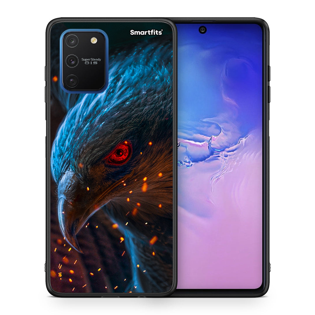 Θήκη Samsung Galaxy S10 Lite Eagle PopArt από τη Smartfits με σχέδιο στο πίσω μέρος και μαύρο περίβλημα | Samsung Galaxy S10 Lite Eagle PopArt case with colorful back and black bezels