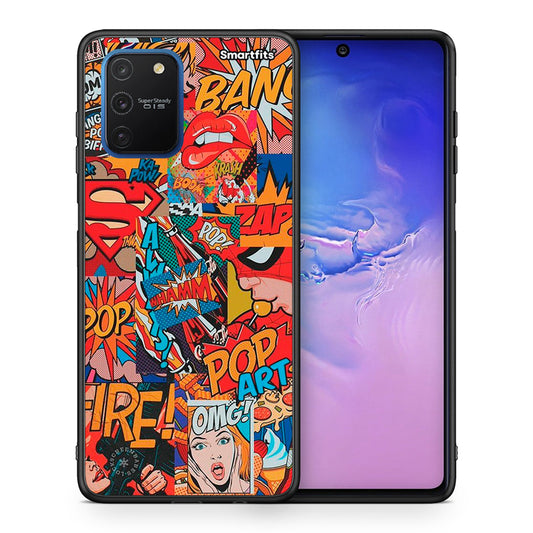 Θήκη Samsung Galaxy S10 Lite PopArt OMG από τη Smartfits με σχέδιο στο πίσω μέρος και μαύρο περίβλημα | Samsung Galaxy S10 Lite PopArt OMG case with colorful back and black bezels
