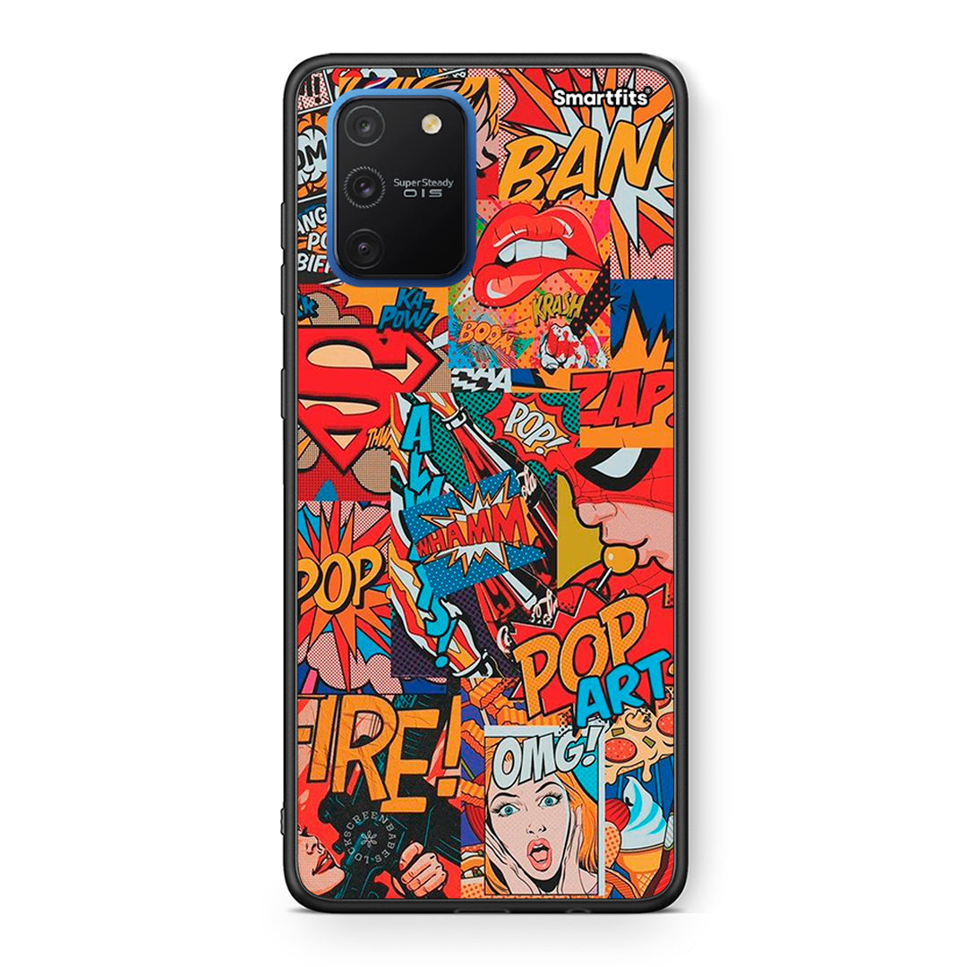 Samsung Galaxy S10 Lite PopArt OMG θήκη από τη Smartfits με σχέδιο στο πίσω μέρος και μαύρο περίβλημα | Smartphone case with colorful back and black bezels by Smartfits