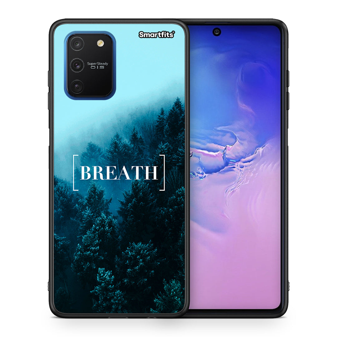 Θήκη Samsung Galaxy S10 Lite Breath Quote από τη Smartfits με σχέδιο στο πίσω μέρος και μαύρο περίβλημα | Samsung Galaxy S10 Lite Breath Quote case with colorful back and black bezels