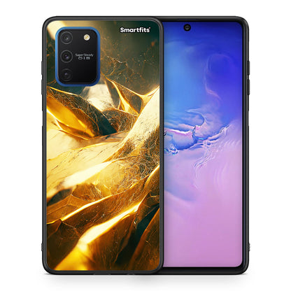 Θήκη Samsung Galaxy S10 Lite Real Gold από τη Smartfits με σχέδιο στο πίσω μέρος και μαύρο περίβλημα | Samsung Galaxy S10 Lite Real Gold case with colorful back and black bezels