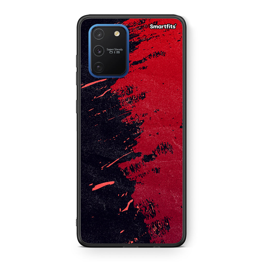 Samsung Galaxy S10 Lite Red Paint Θήκη Αγίου Βαλεντίνου από τη Smartfits με σχέδιο στο πίσω μέρος και μαύρο περίβλημα | Smartphone case with colorful back and black bezels by Smartfits