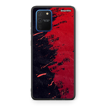 Samsung Galaxy S10 Lite Red Paint Θήκη Αγίου Βαλεντίνου από τη Smartfits με σχέδιο στο πίσω μέρος και μαύρο περίβλημα | Smartphone case with colorful back and black bezels by Smartfits