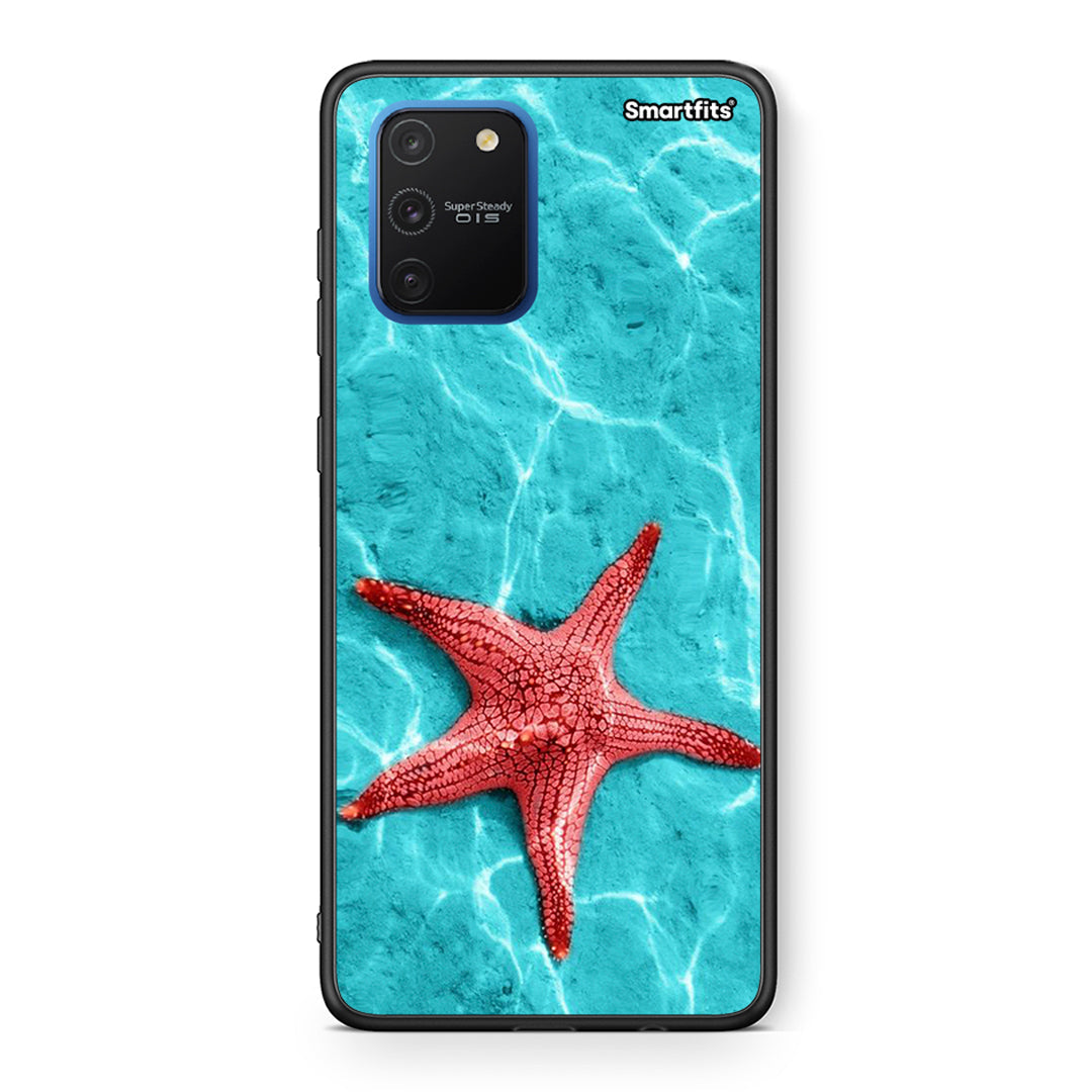 Samsung Galaxy S10 Lite Red Starfish Θήκη από τη Smartfits με σχέδιο στο πίσω μέρος και μαύρο περίβλημα | Smartphone case with colorful back and black bezels by Smartfits