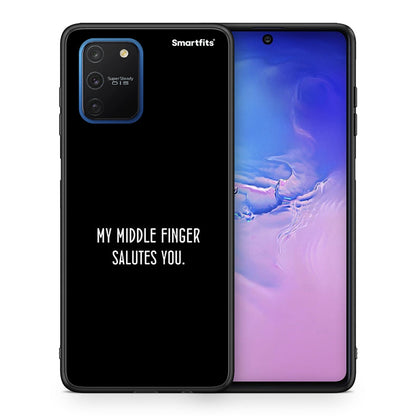 Θήκη Samsung Galaxy S10 Lite Salute από τη Smartfits με σχέδιο στο πίσω μέρος και μαύρο περίβλημα | Samsung Galaxy S10 Lite Salute case with colorful back and black bezels