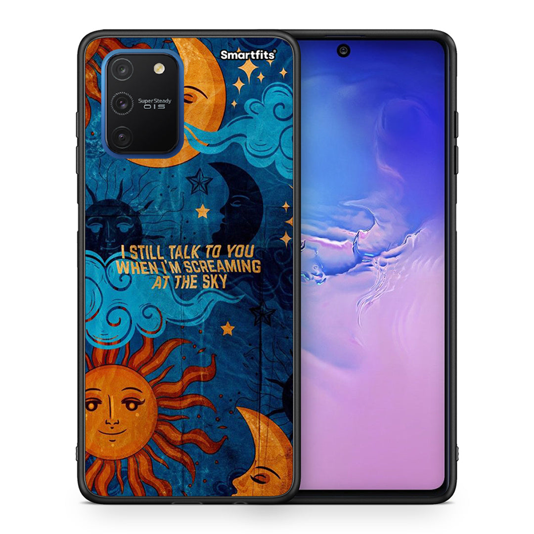 Θήκη Samsung Galaxy S10 Lite Screaming Sky από τη Smartfits με σχέδιο στο πίσω μέρος και μαύρο περίβλημα | Samsung Galaxy S10 Lite Screaming Sky case with colorful back and black bezels