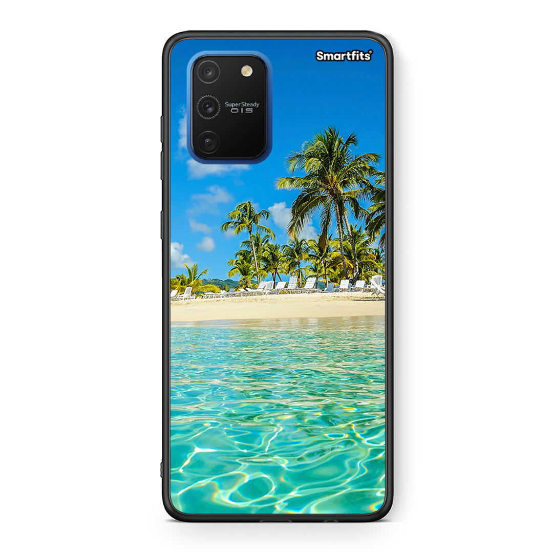 Samsung Galaxy S10 Lite Tropical Vibes Θήκη από τη Smartfits με σχέδιο στο πίσω μέρος και μαύρο περίβλημα | Smartphone case with colorful back and black bezels by Smartfits