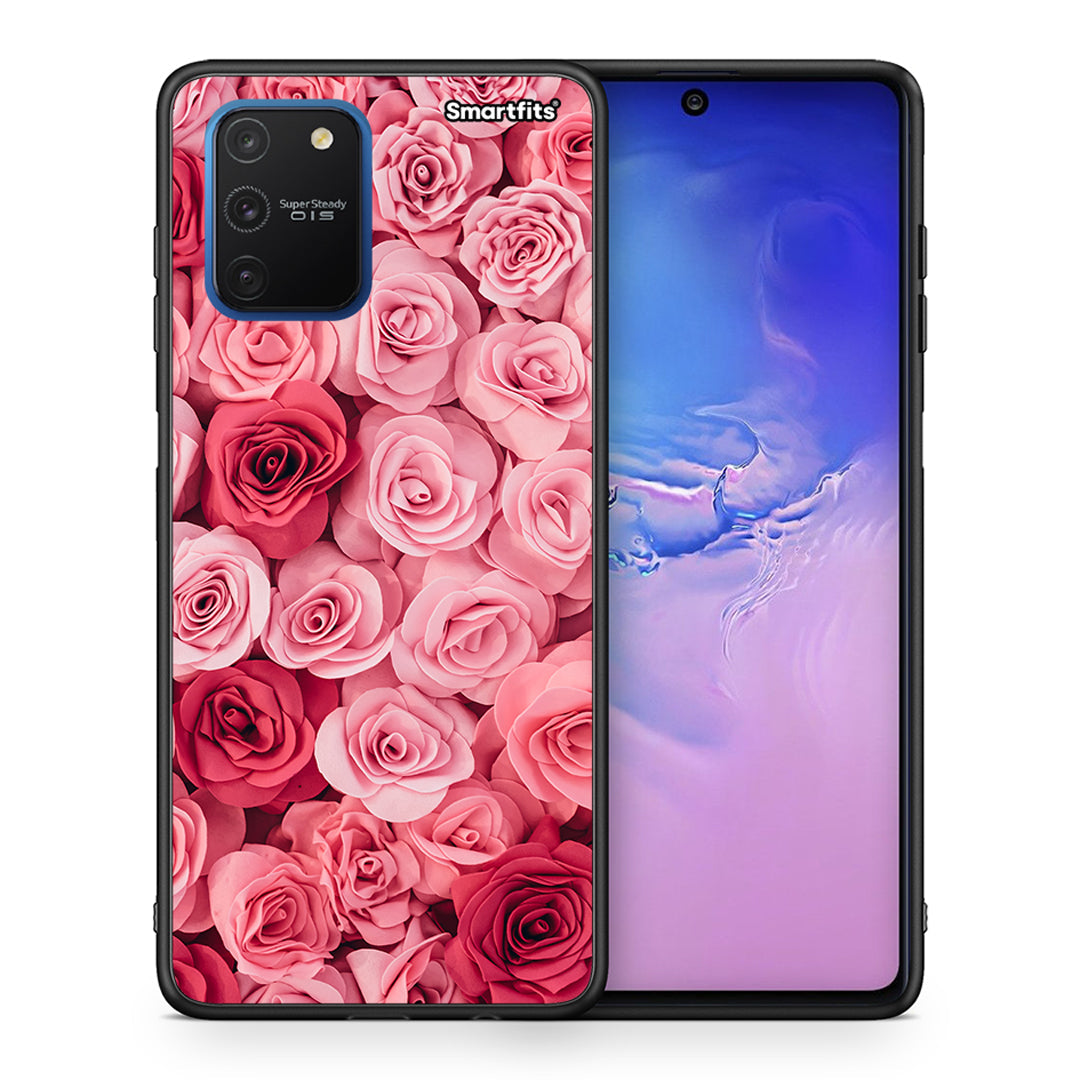 Θήκη Samsung Galaxy S10 Lite RoseGarden Valentine από τη Smartfits με σχέδιο στο πίσω μέρος και μαύρο περίβλημα | Samsung Galaxy S10 Lite RoseGarden Valentine case with colorful back and black bezels