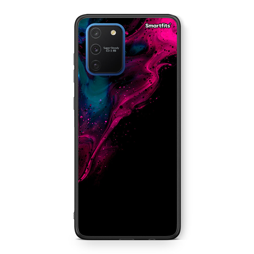 4 - Samsung Galaxy S10 Lite Pink Black Watercolor case, cover, bumper