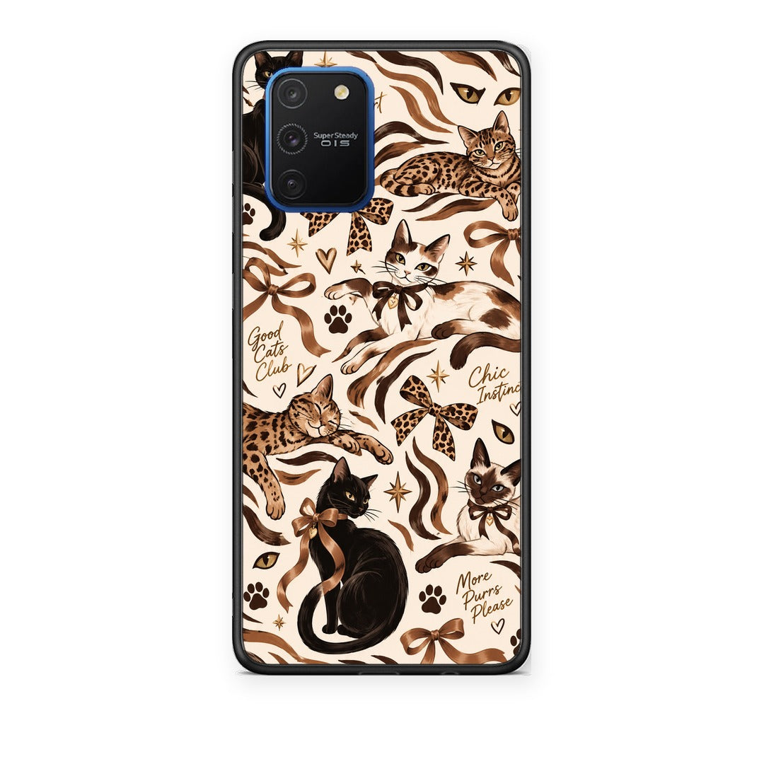 Θήκη Samsung Galaxy S10 Lite Wild Cats and Animal Print Collage από τη Smartfits με σχέδιο στο πίσω μέρος και μαύρο περίβλημα | Samsung Galaxy S10 Lite Wild Cats and Animal Print Collage case with colorful back and black bezels