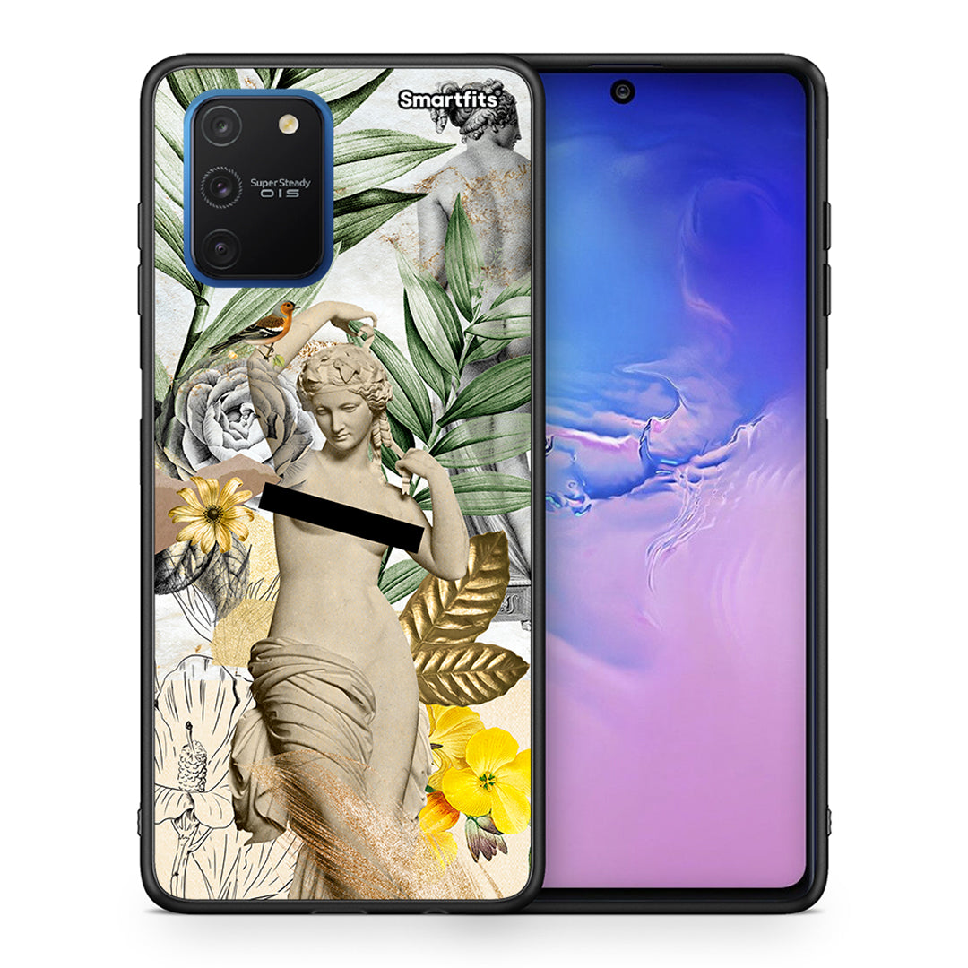 Θήκη Samsung Galaxy S10 Lite Woman Statue από τη Smartfits με σχέδιο στο πίσω μέρος και μαύρο περίβλημα | Samsung Galaxy S10 Lite Woman Statue case with colorful back and black bezels