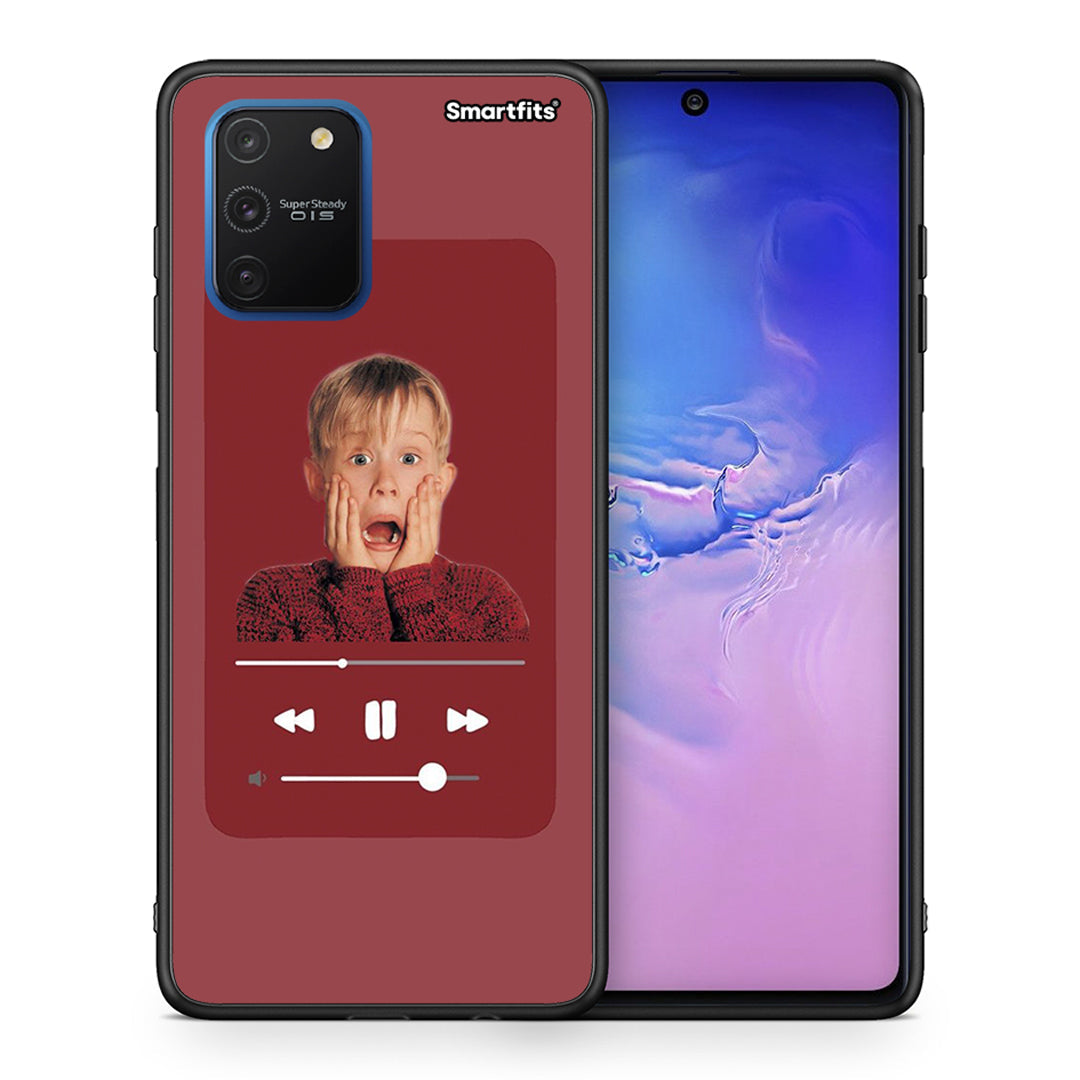 Θήκη Samsung Galaxy S10 Lite Xmas Alone Music από τη Smartfits με σχέδιο στο πίσω μέρος και μαύρο περίβλημα | Samsung Galaxy S10 Lite Xmas Alone Music case with colorful back and black bezels