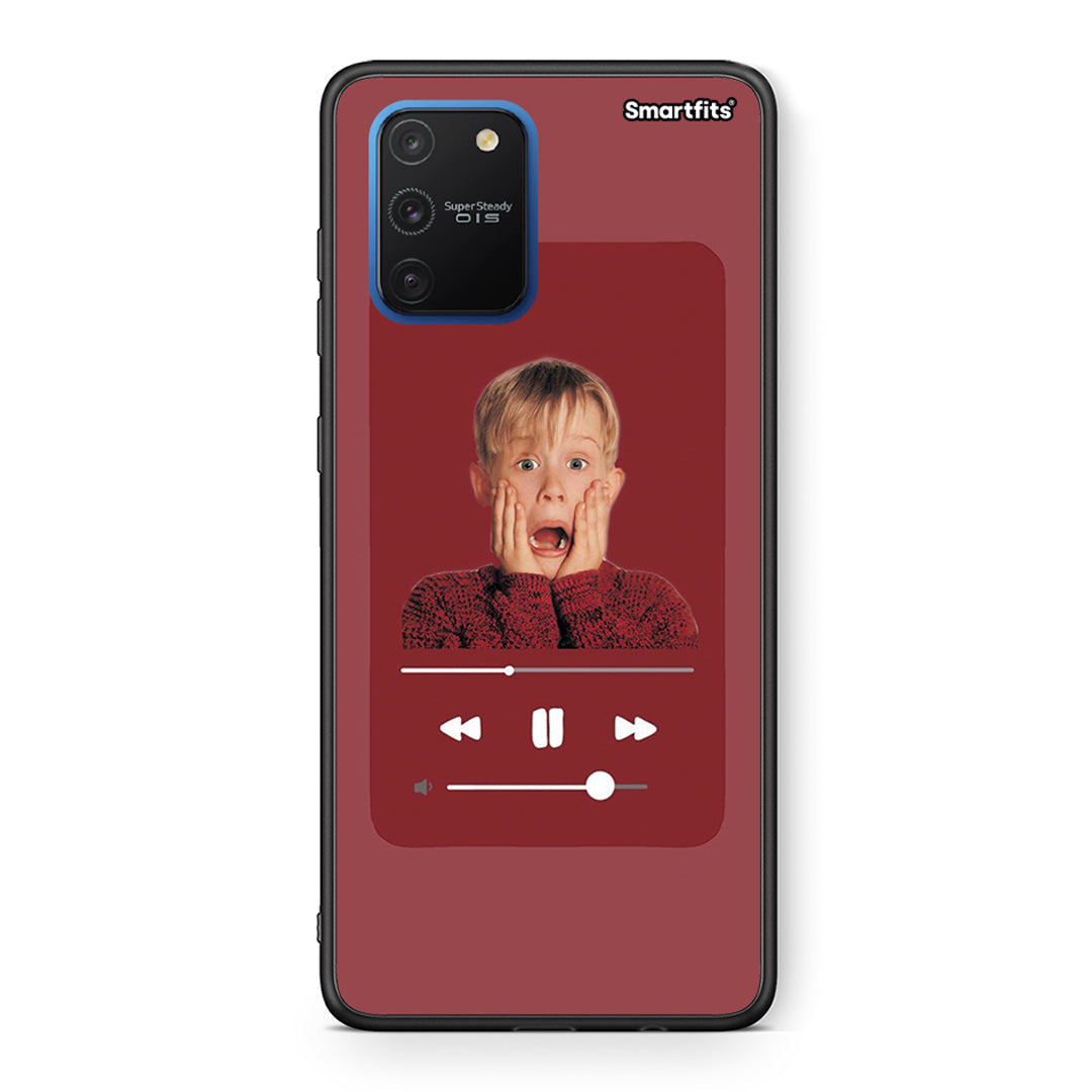 Samsung Galaxy S10 Lite Xmas Alone Music θήκη από τη Smartfits με σχέδιο στο πίσω μέρος και μαύρο περίβλημα | Smartphone case with colorful back and black bezels by Smartfits