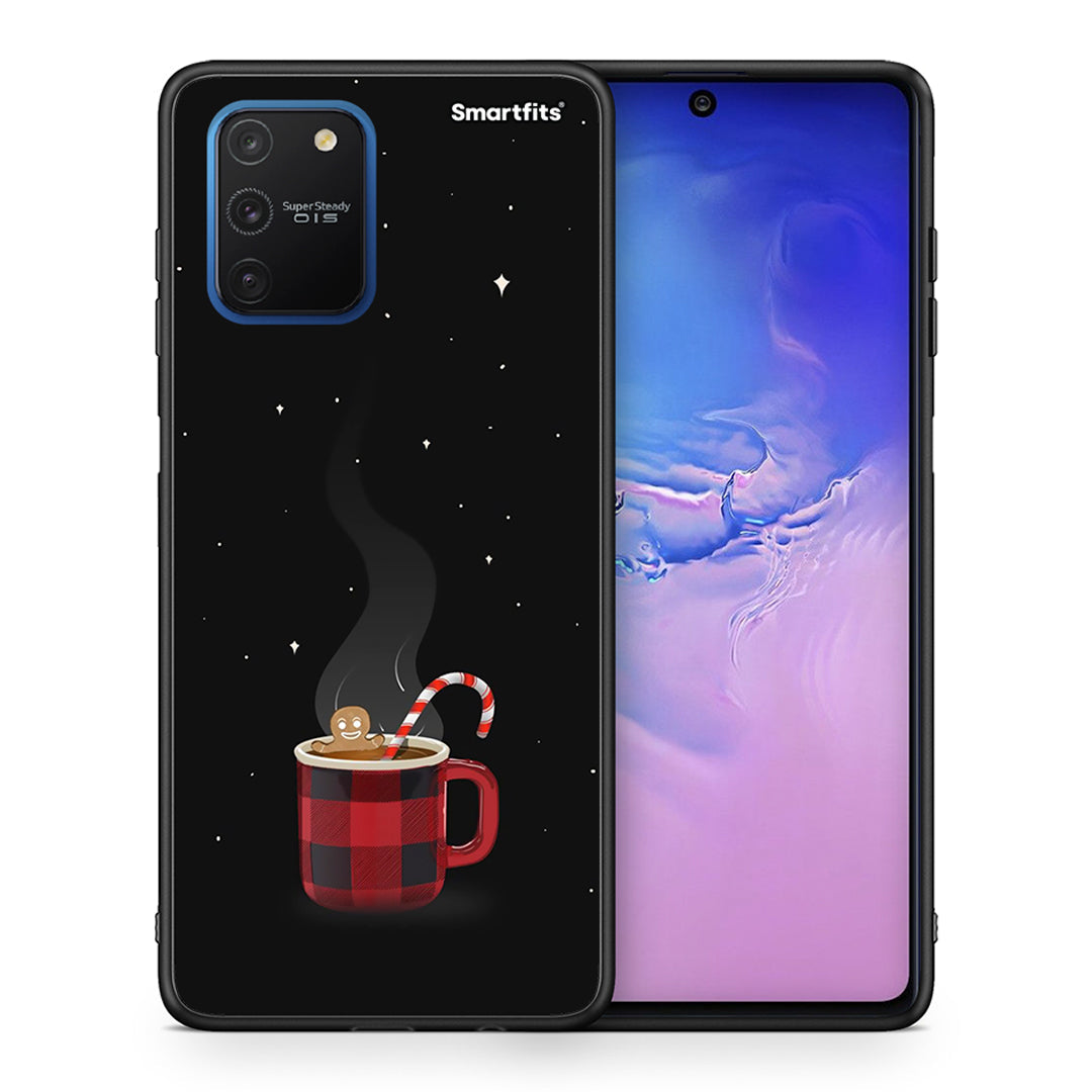 Θήκη Samsung Galaxy S10 Lite Xmas Bathing από τη Smartfits με σχέδιο στο πίσω μέρος και μαύρο περίβλημα | Samsung Galaxy S10 Lite Xmas Bathing case with colorful back and black bezels