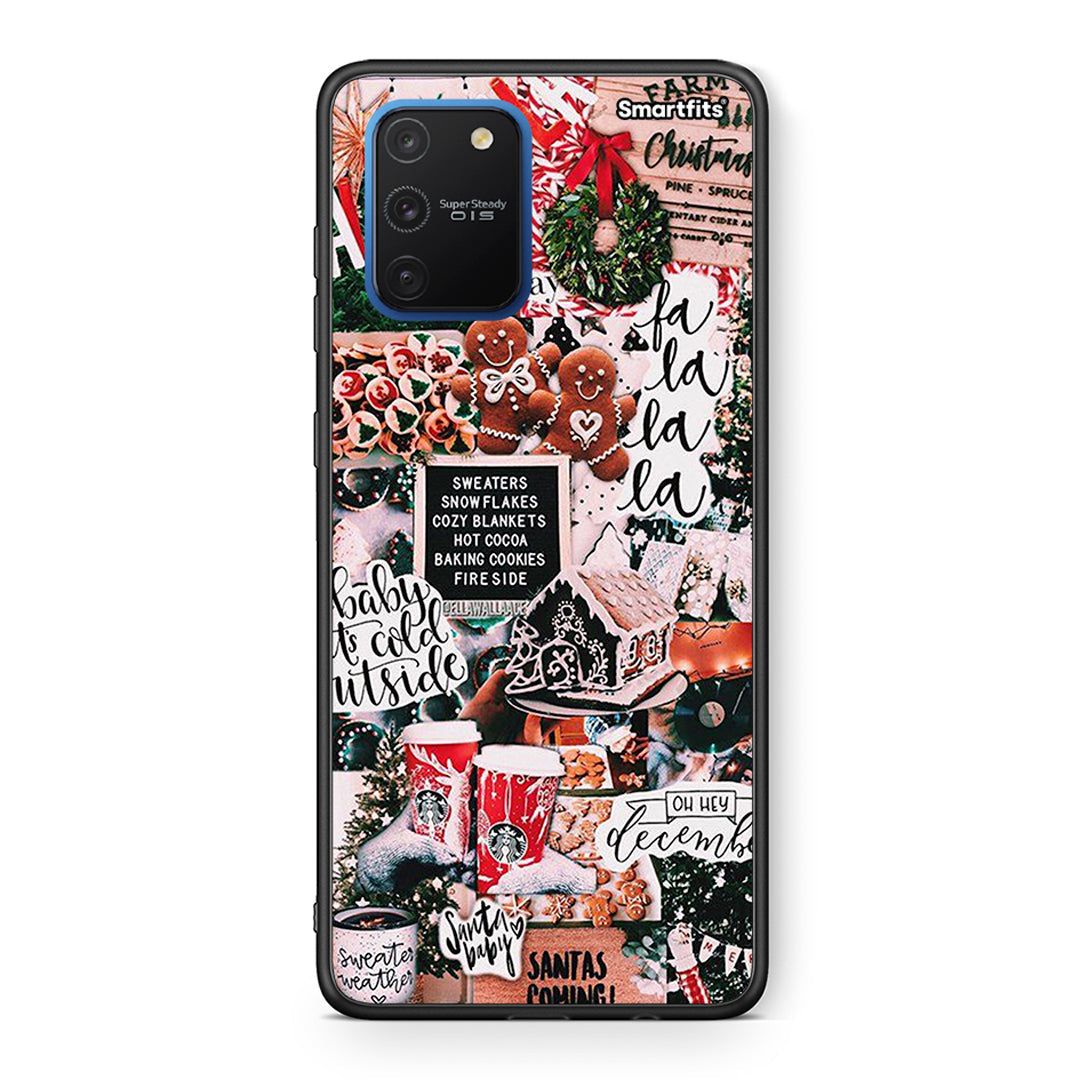 Samsung Galaxy S10 Lite Xmas Habbits θήκη από τη Smartfits με σχέδιο στο πίσω μέρος και μαύρο περίβλημα | Smartphone case with colorful back and black bezels by Smartfits