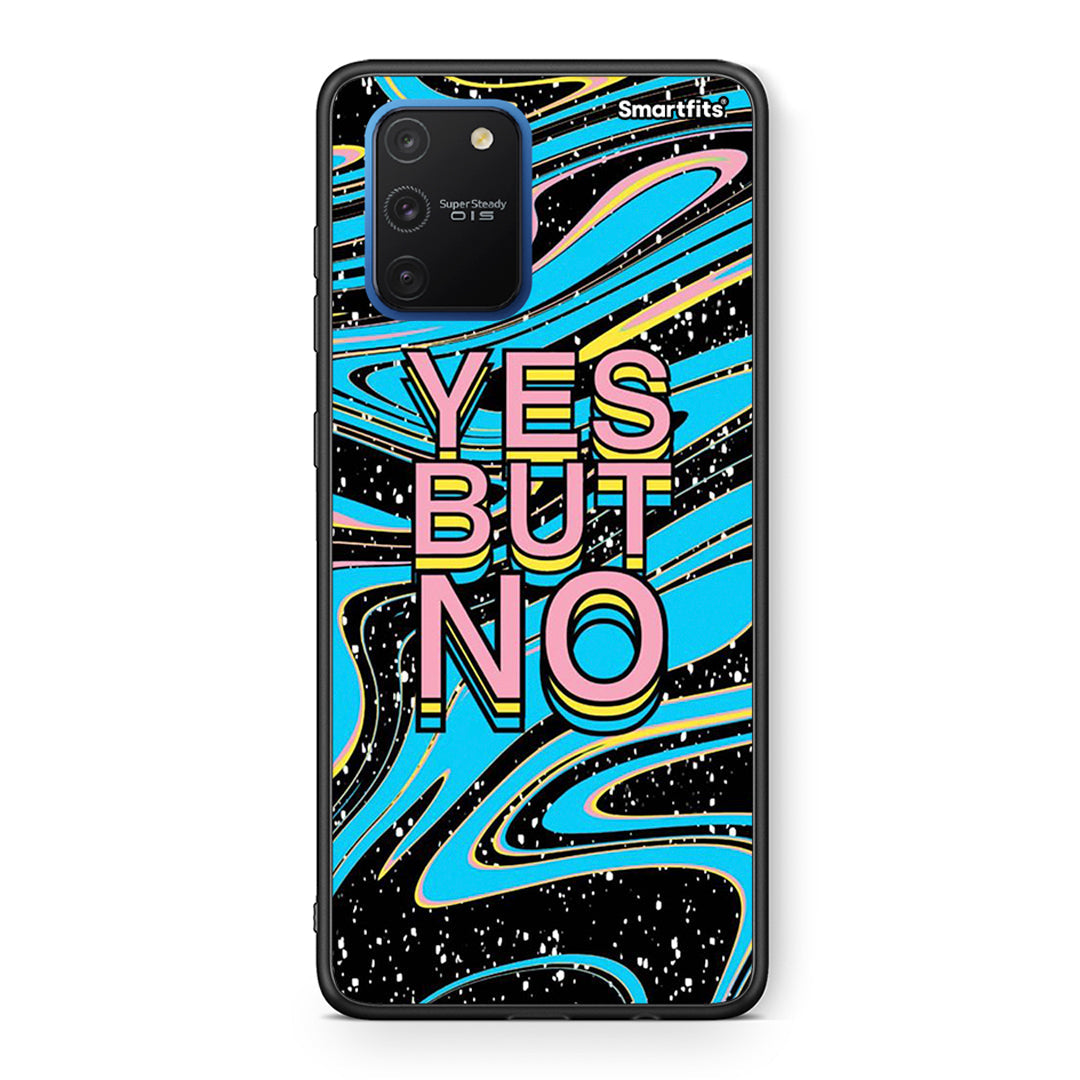 Samsung Galaxy S10 Lite Yes But No θήκη από τη Smartfits με σχέδιο στο πίσω μέρος και μαύρο περίβλημα | Smartphone case with colorful back and black bezels by Smartfits