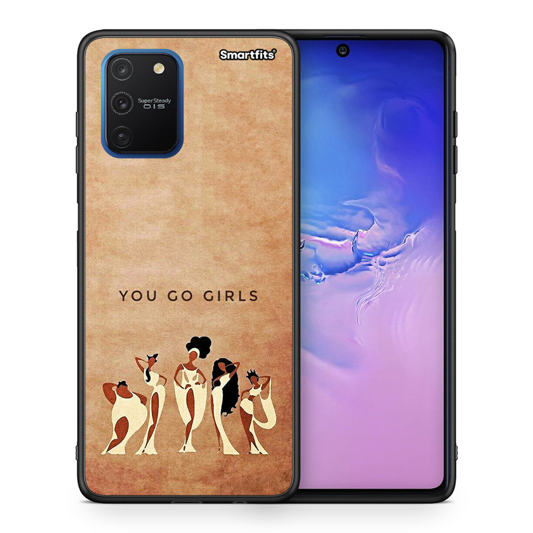 Θήκη Samsung Galaxy S10 Lite You Go Girl από τη Smartfits με σχέδιο στο πίσω μέρος και μαύρο περίβλημα | Samsung Galaxy S10 Lite You Go Girl case with colorful back and black bezels