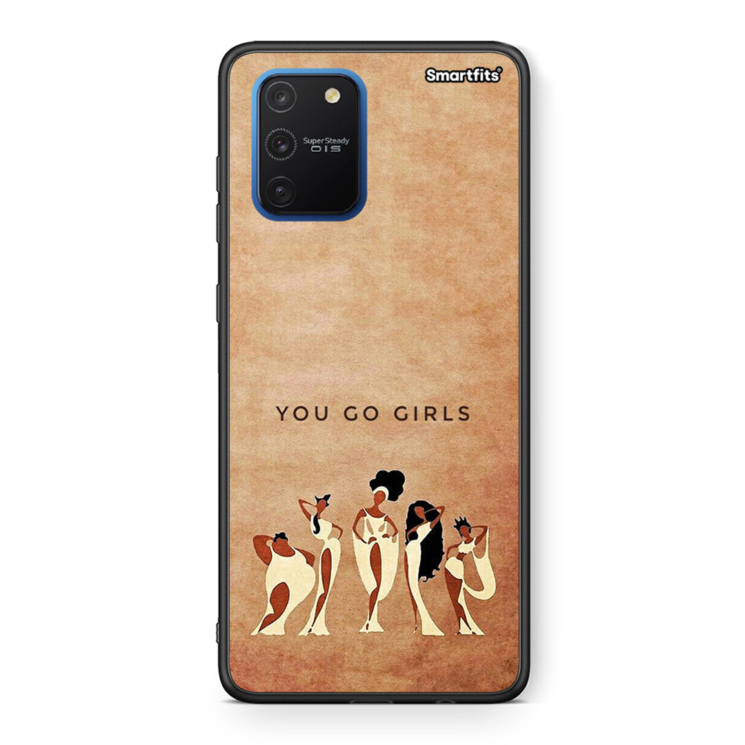 Samsung Galaxy S10 Lite You Go Girl θήκη από τη Smartfits με σχέδιο στο πίσω μέρος και μαύρο περίβλημα | Smartphone case with colorful back and black bezels by Smartfits