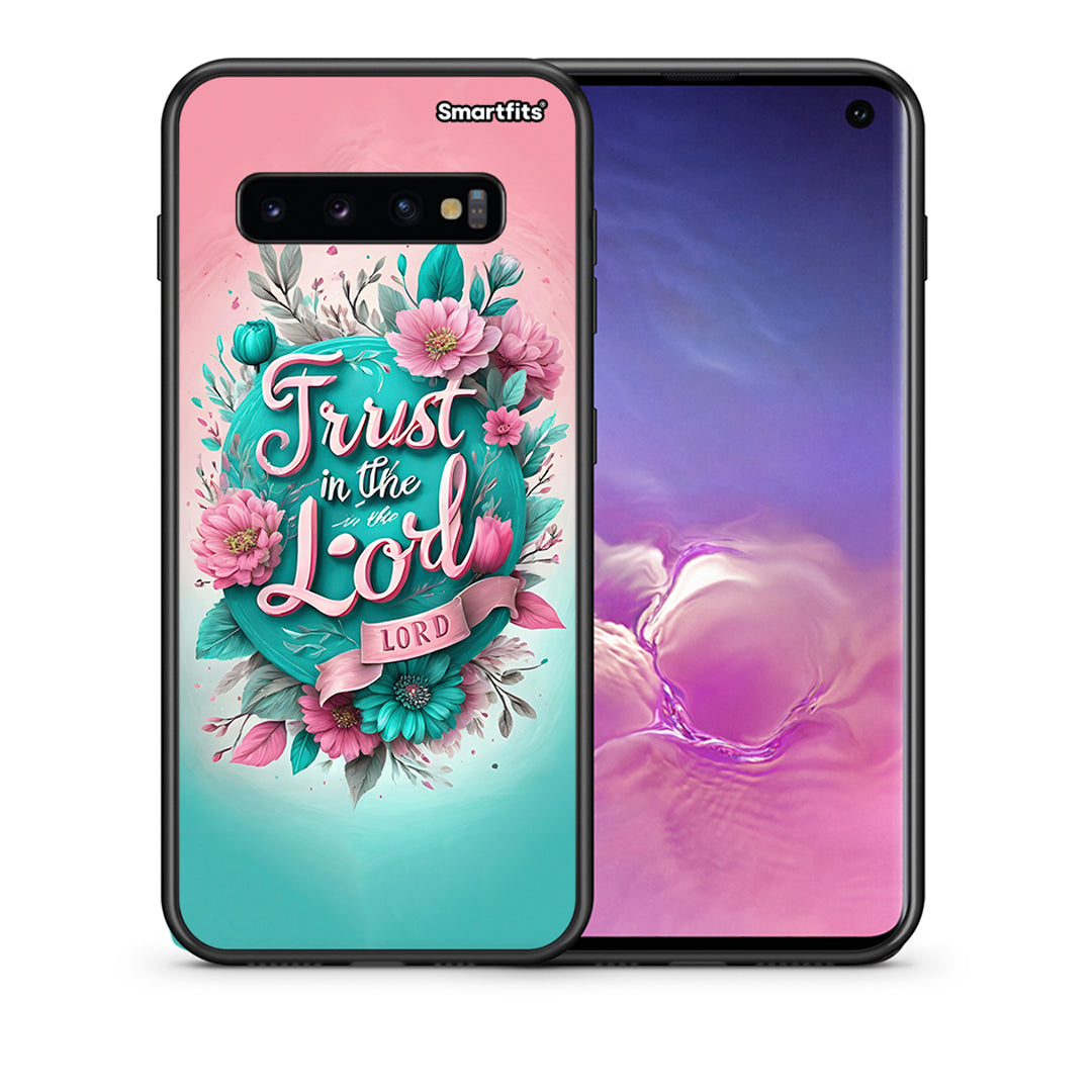 Θήκη Samsung S10 Lord Trust από τη Smartfits με σχέδιο στο πίσω μέρος και μαύρο περίβλημα | Samsung S10 Lord Trust case with colorful back and black bezels
