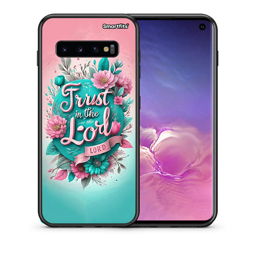 Θήκη Samsung S10 Lord Trust από τη Smartfits με σχέδιο στο πίσω μέρος και μαύρο περίβλημα | Samsung S10 Lord Trust case with colorful back and black bezels