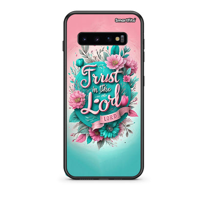 samsung s10 Lord Trust θήκη από τη Smartfits με σχέδιο στο πίσω μέρος και μαύρο περίβλημα | Smartphone case with colorful back and black bezels by Smartfits