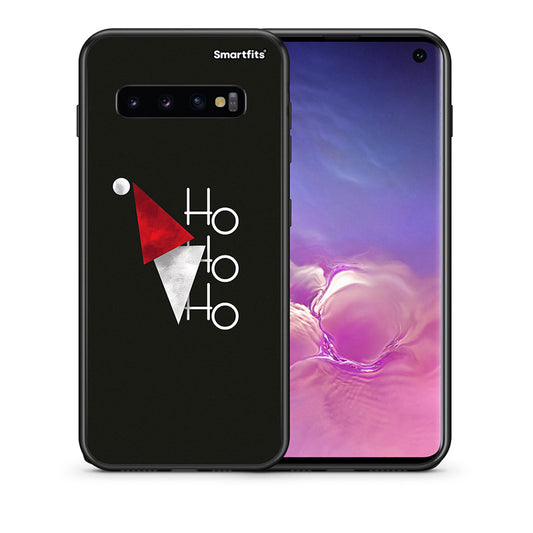 Θήκη Samsung S10 Minimal Christmas από τη Smartfits με σχέδιο στο πίσω μέρος και μαύρο περίβλημα | Samsung S10 Minimal Christmas case with colorful back and black bezels