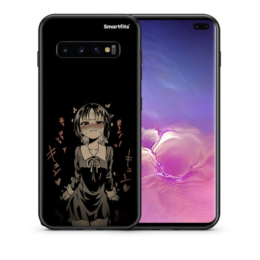 Θήκη Samsung S10+ Anime Girl από τη Smartfits με σχέδιο στο πίσω μέρος και μαύρο περίβλημα | Samsung S10+ Anime Girl case with colorful back and black bezels