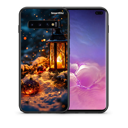 Θήκη Samsung S10+ Christmas Ornaments από τη Smartfits με σχέδιο στο πίσω μέρος και μαύρο περίβλημα | Samsung S10+ Christmas Ornaments case with colorful back and black bezels