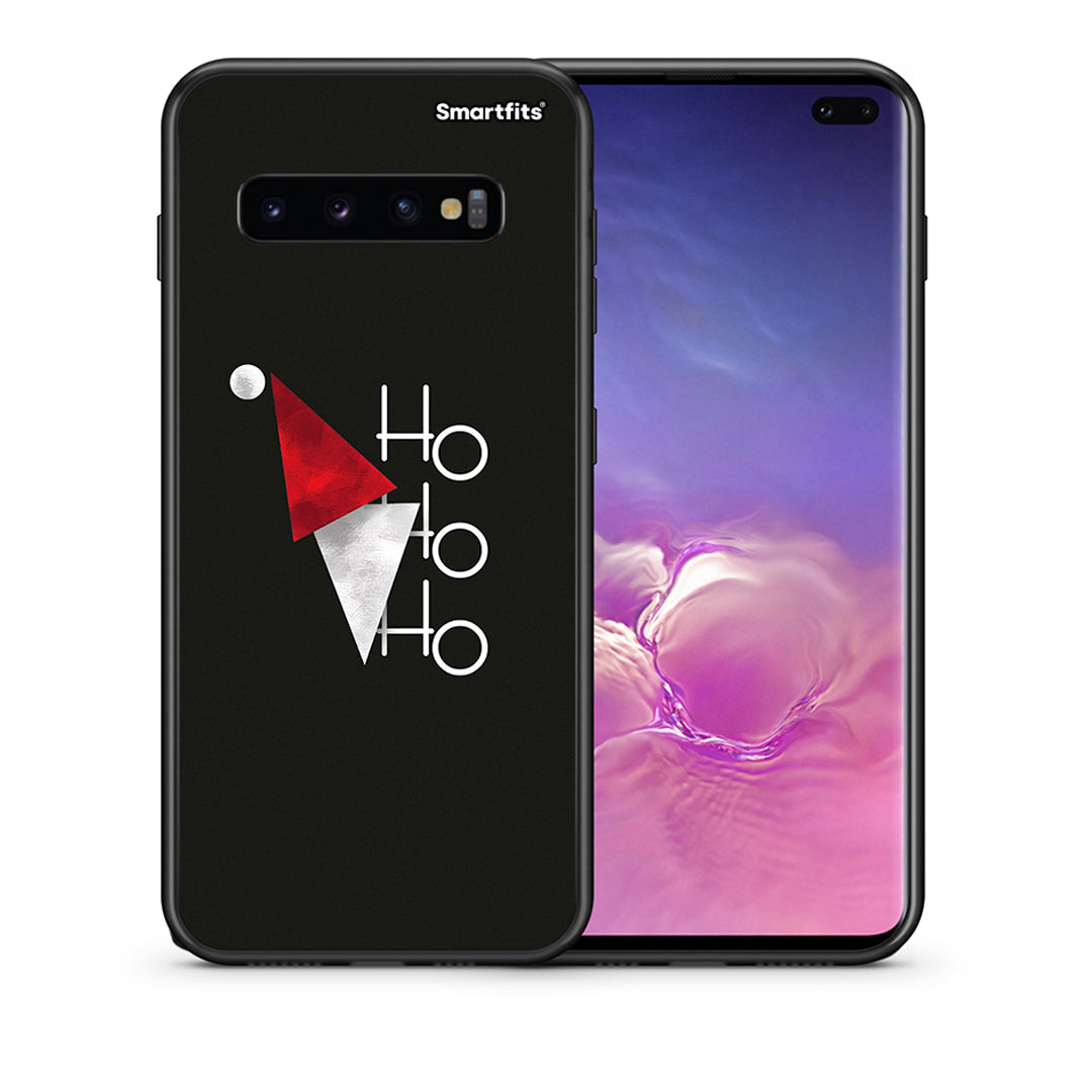 Θήκη Samsung S10+ Minimal Christmas από τη Smartfits με σχέδιο στο πίσω μέρος και μαύρο περίβλημα | Samsung S10+ Minimal Christmas case with colorful back and black bezels