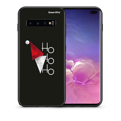 Θήκη Samsung S10+ Minimal Christmas από τη Smartfits με σχέδιο στο πίσω μέρος και μαύρο περίβλημα | Samsung S10+ Minimal Christmas case with colorful back and black bezels