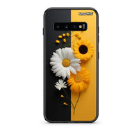 Thumbnail for samsung s10 plus Yellow Daisies θήκη από τη Smartfits με σχέδιο στο πίσω μέρος και μαύρο περίβλημα | Smartphone case with colorful back and black bezels by Smartfits