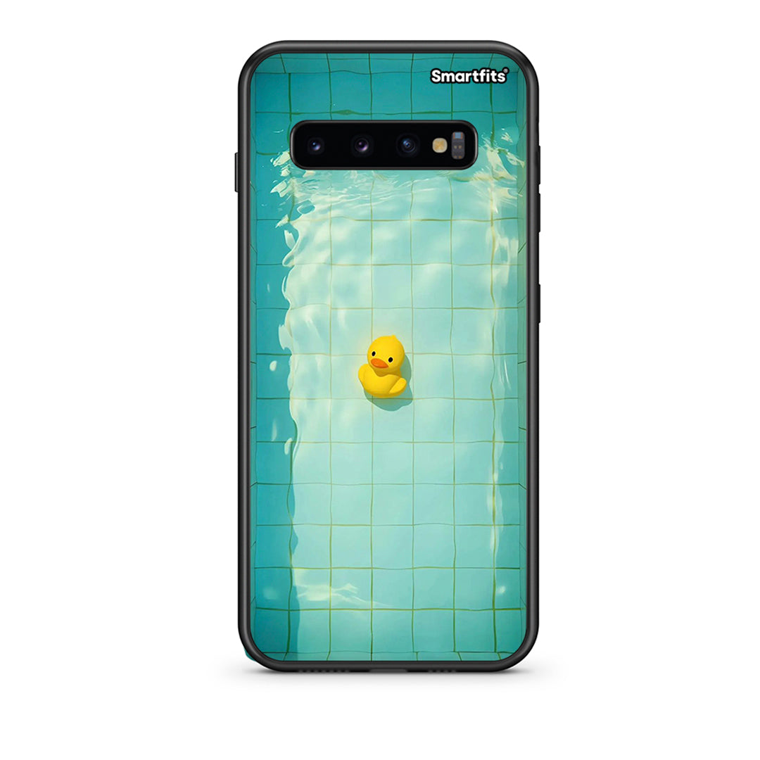 samsung s10 plus Yellow Duck θήκη από τη Smartfits με σχέδιο στο πίσω μέρος και μαύρο περίβλημα | Smartphone case with colorful back and black bezels by Smartfits