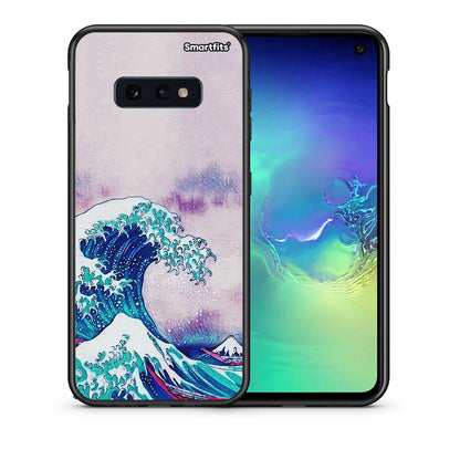 Θήκη Samsung S10e Blue Waves από τη Smartfits με σχέδιο στο πίσω μέρος και μαύρο περίβλημα | Samsung S10e Blue Waves case with colorful back and black bezels