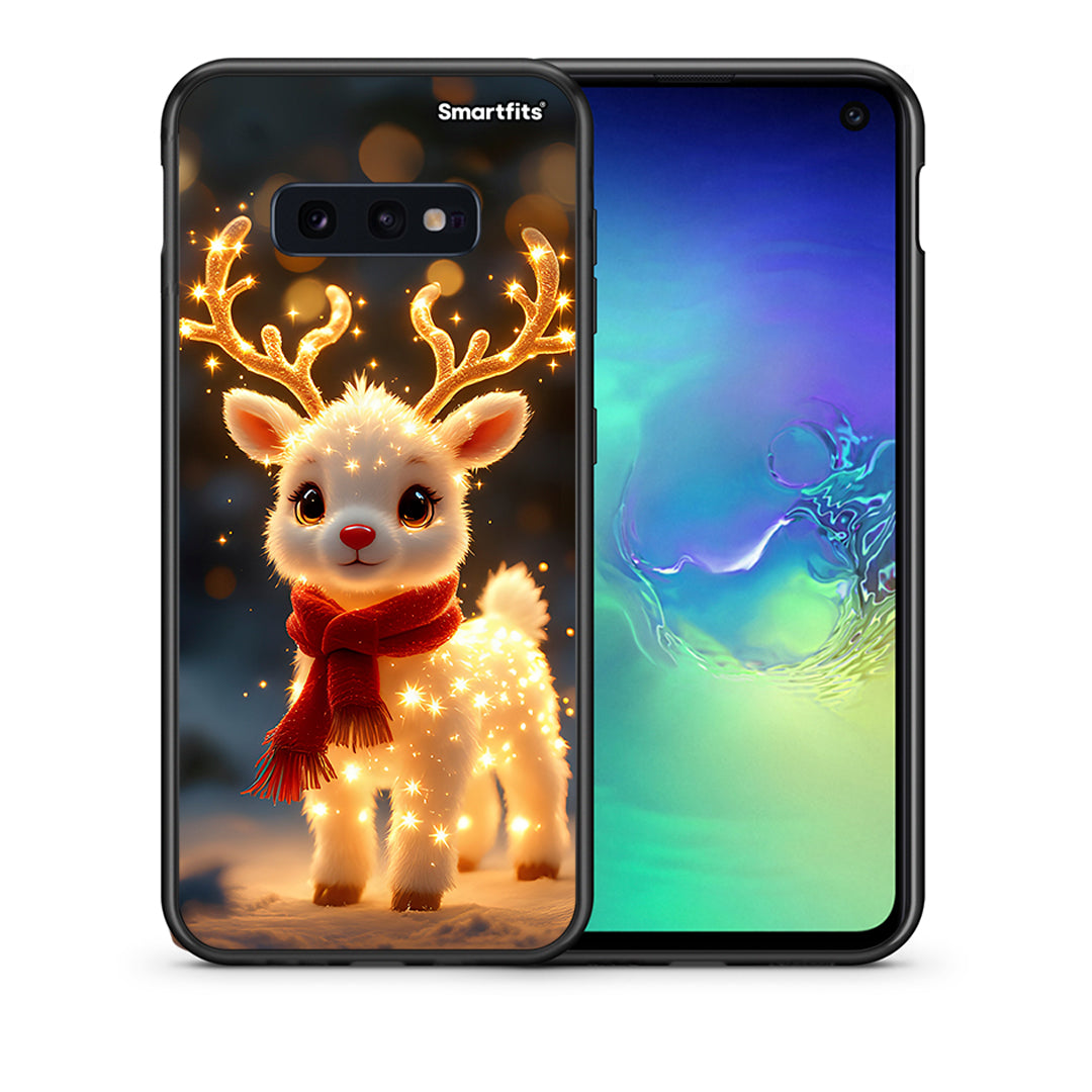 Θήκη Samsung S10e Christmas Cutie από τη Smartfits με σχέδιο στο πίσω μέρος και μαύρο περίβλημα | Samsung S10e Christmas Cutie case with colorful back and black bezels