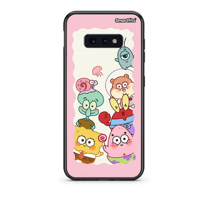samsung s10e Cute Companion θήκη από τη Smartfits με σχέδιο στο πίσω μέρος και μαύρο περίβλημα | Smartphone case with colorful back and black bezels by Smartfits