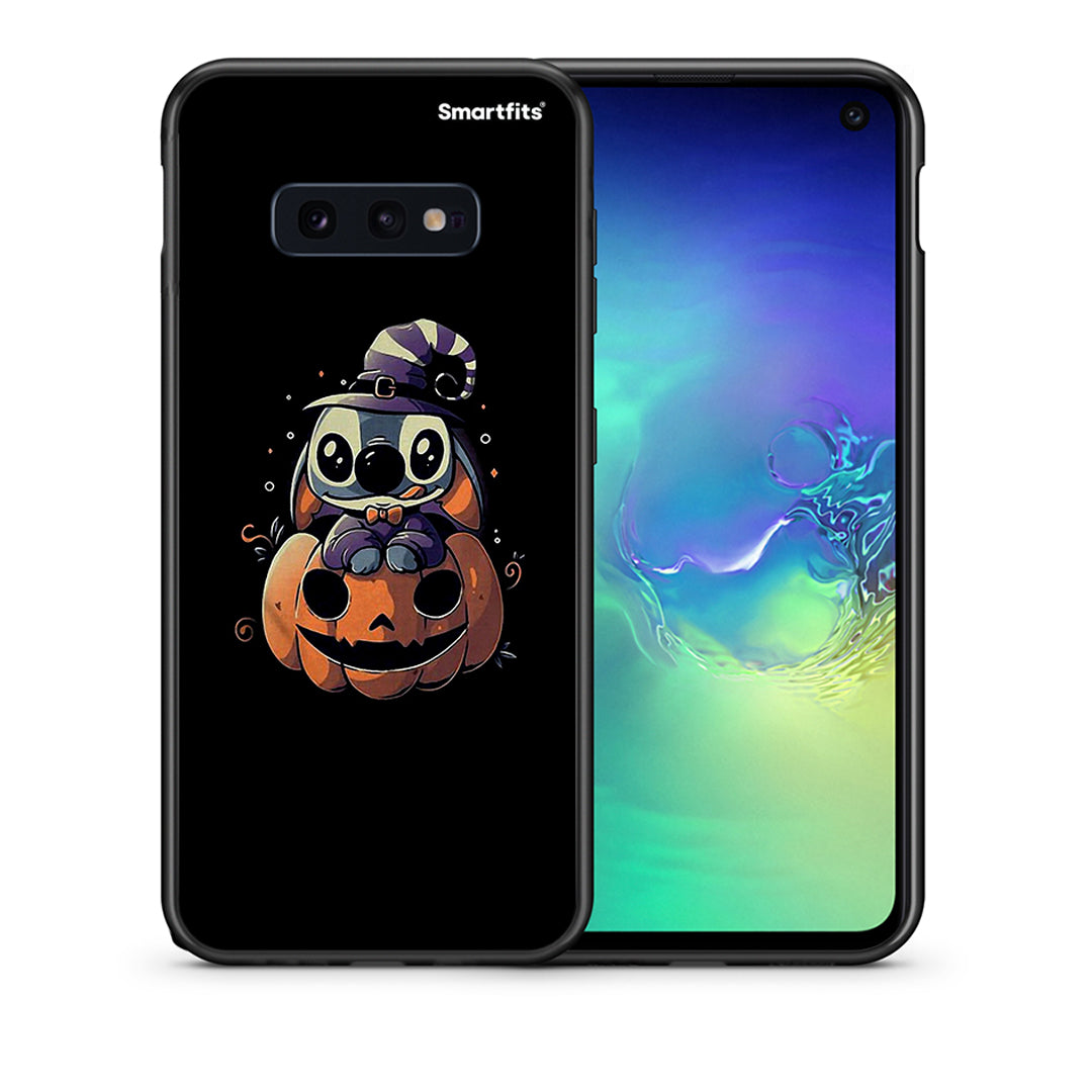 Θήκη Samsung S10e Halloween Stitch από τη Smartfits με σχέδιο στο πίσω μέρος και μαύρο περίβλημα | Samsung S10e Halloween Stitch case with colorful back and black bezels