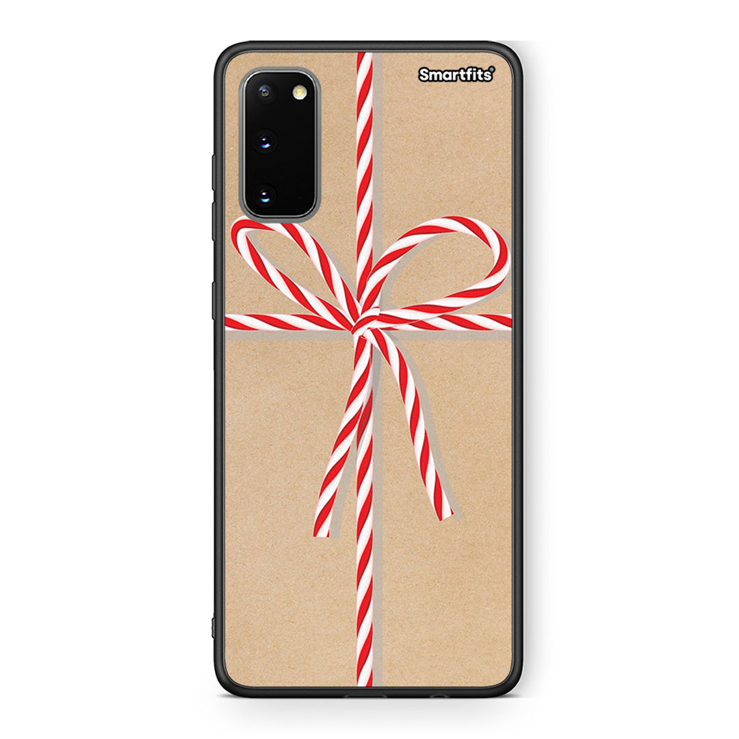 Samsung S20 Christmas Gift θήκη από τη Smartfits με σχέδιο στο πίσω μέρος και μαύρο περίβλημα | Smartphone case with colorful back and black bezels by Smartfits