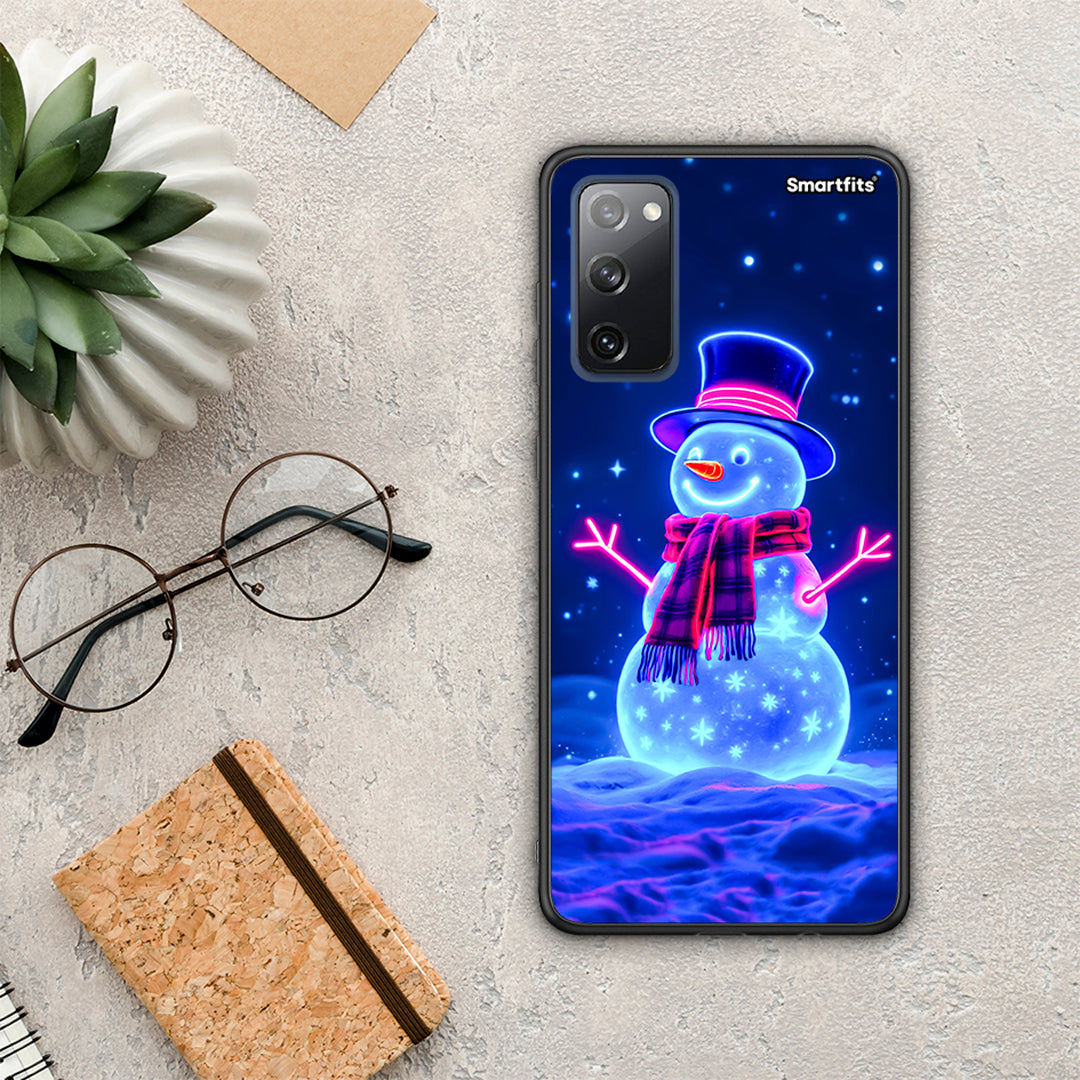 Christmas Neon Snowman - Samsung Galaxy S20 FE θήκη