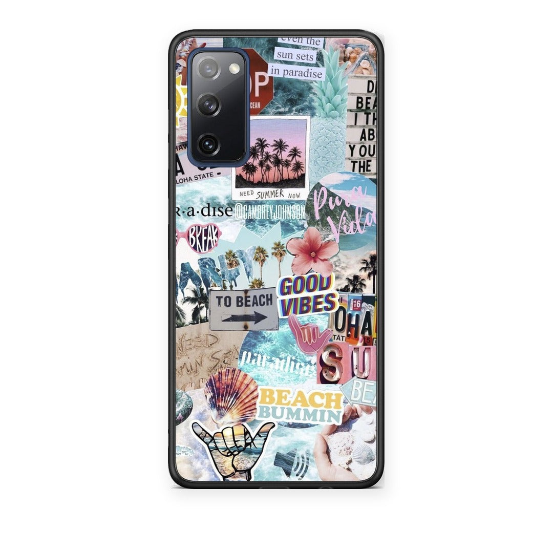 Θήκη Samsung Galaxy S20 FE Summer Vibes από τη Smartfits με σχέδιο στο πίσω μέρος και μαύρο περίβλημα | Samsung Galaxy S20 FE Summer Vibes case with colorful back and black bezels