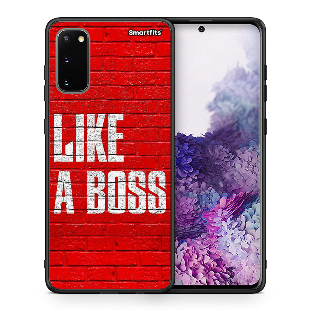 Θήκη Samsung S20 Like A Boss από τη Smartfits με σχέδιο στο πίσω μέρος και μαύρο περίβλημα | Samsung S20 Like A Boss case with colorful back and black bezels